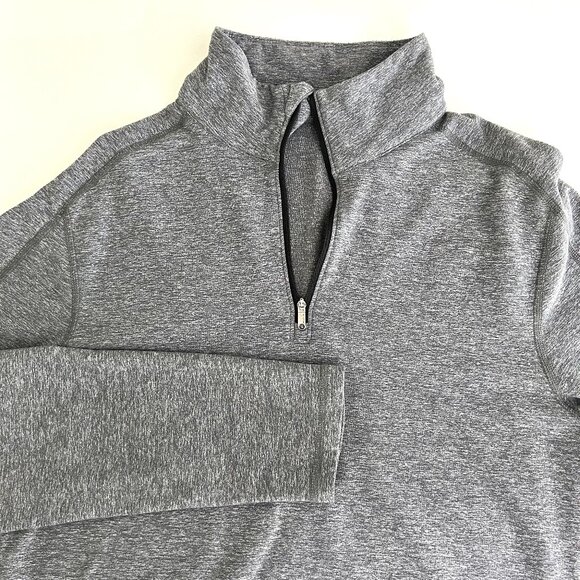 Lululemon Surge Warm 1/2 Zip *Silver Heathered Dark Slate Size M / L - Picture 10 of 14